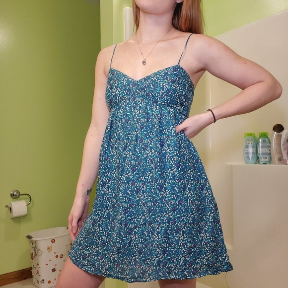 Blue Spaghetti Strap Sundress - Picture 2 of 3